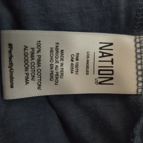 NATION LTD Blue Thea Sweetheart Tiered Dress Size Medium - Picture 5 of 5